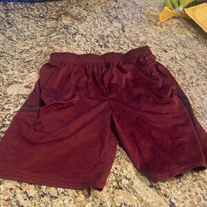 Men's Maroon Athletic Shorts